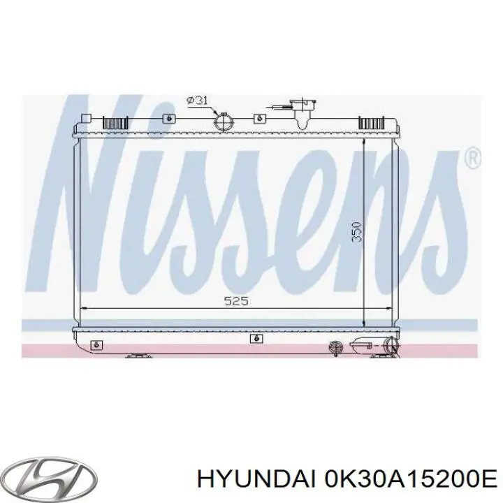 Compre 0K30A15200E Hyundai/Kia Radiador de esfriamento de motor