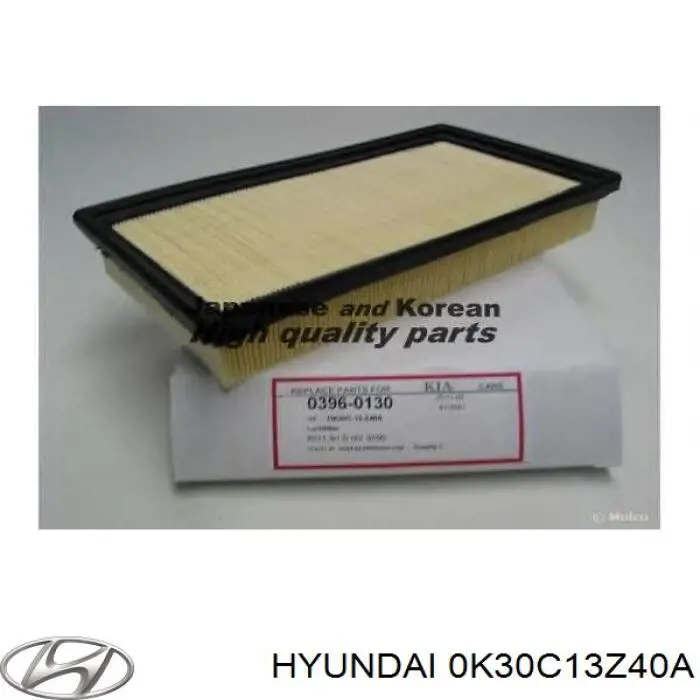 0K30C13Z40A Hyundai/Kia Filtro de ar