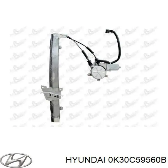 0K30C59560B Hyundai/Kia Mecanismo de acionamento de vidro da porta dianteira esquerda