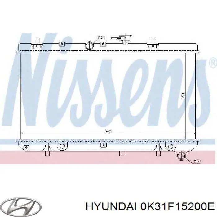 Radiador de esfriamento de motor Hyundai/Kia 0K31F15200E preço, a partir de 79,27 USD