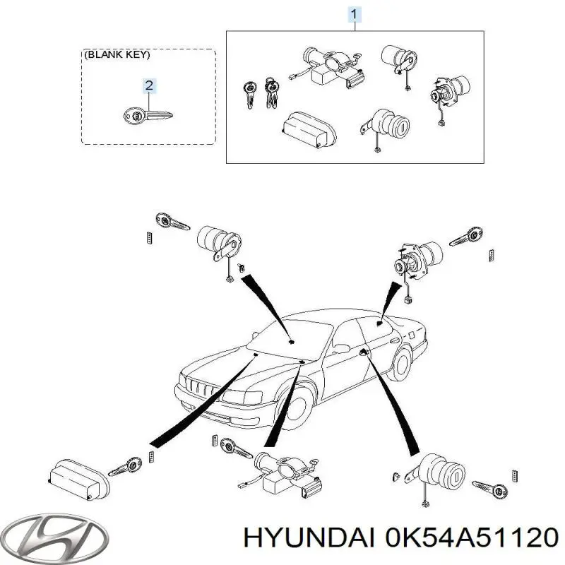 Compre 0K54A51120 Hyundai/Kia Luz intermitente no pára-lama