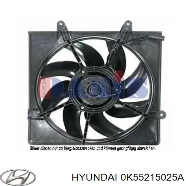 Compre OK55215025B Hyundai/Kia Difusor do radiador de esfriamento, montado com motor e roda de aletas