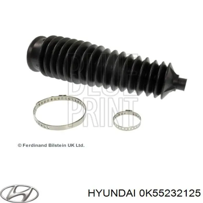 0K55232125 Hyundai/Kia Bota de proteção do mecanismo de direção (de cremalheira)