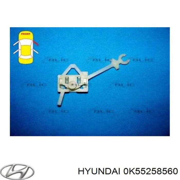 0K55258560B Hyundai/Kia Mecanismo de acionamento de vidro da porta dianteira direita