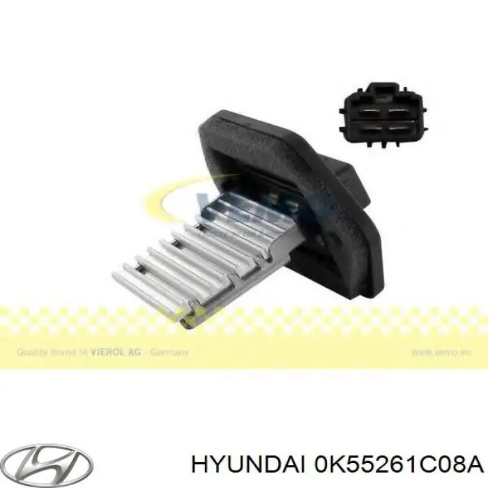 0K55261C08A Hyundai/Kia Resistor (resistência) de ventilador de forno (de aquecedor de salão)