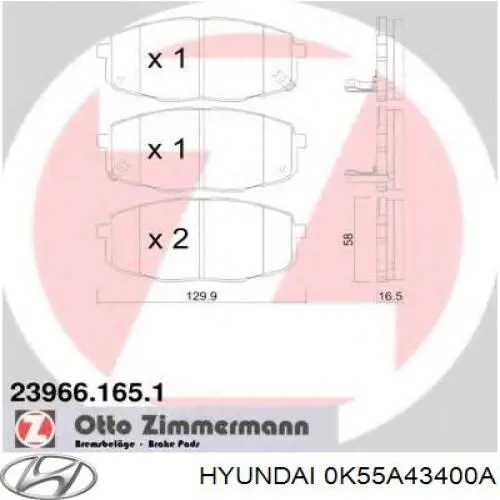 Cilindro mestre do freio Hyundai/Kia 0K55A43400A preço, a partir de 66,40 USD