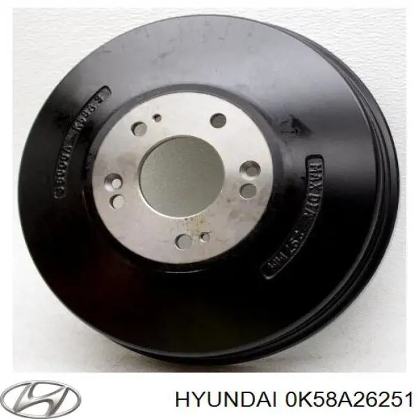 0K58A26251 Hyundai/Kia Tambor do freio traseiro