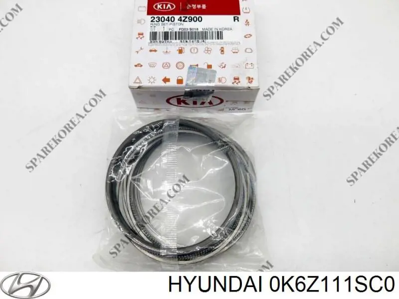 Compre 230404Z900 Hyundai/Kia Kit de anéis de pistão de motor, STD.