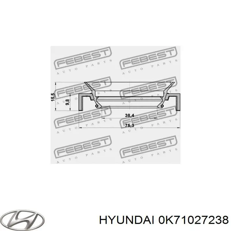 Compre 0K71027238 Hyundai/Kia Bucim da haste de redutor do eixo traseiro