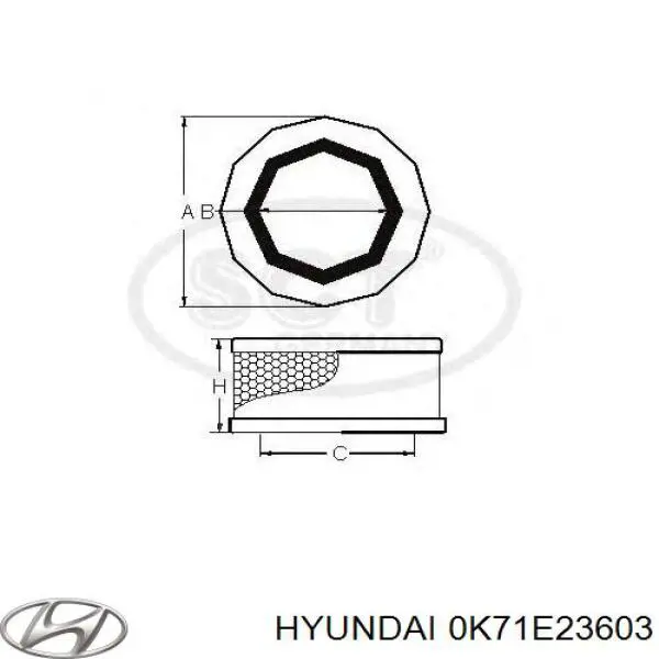 Filtro de ar Hyundai/Kia 0K71E23603 preço, a partir de 14,19 USD