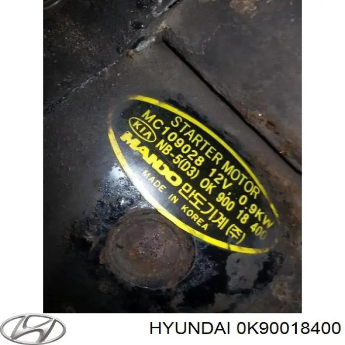 0K90018400 Hyundai/Kia Motor de arranco