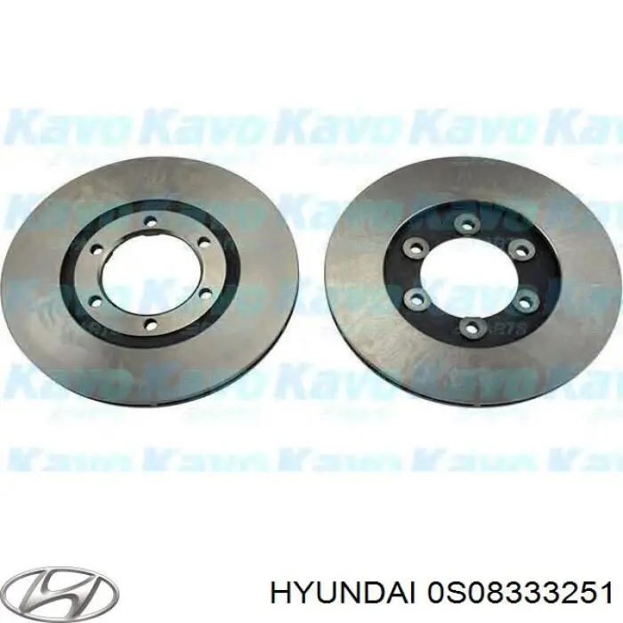 Disco do freio dianteiro 0S08333251 Hyundai/Kia