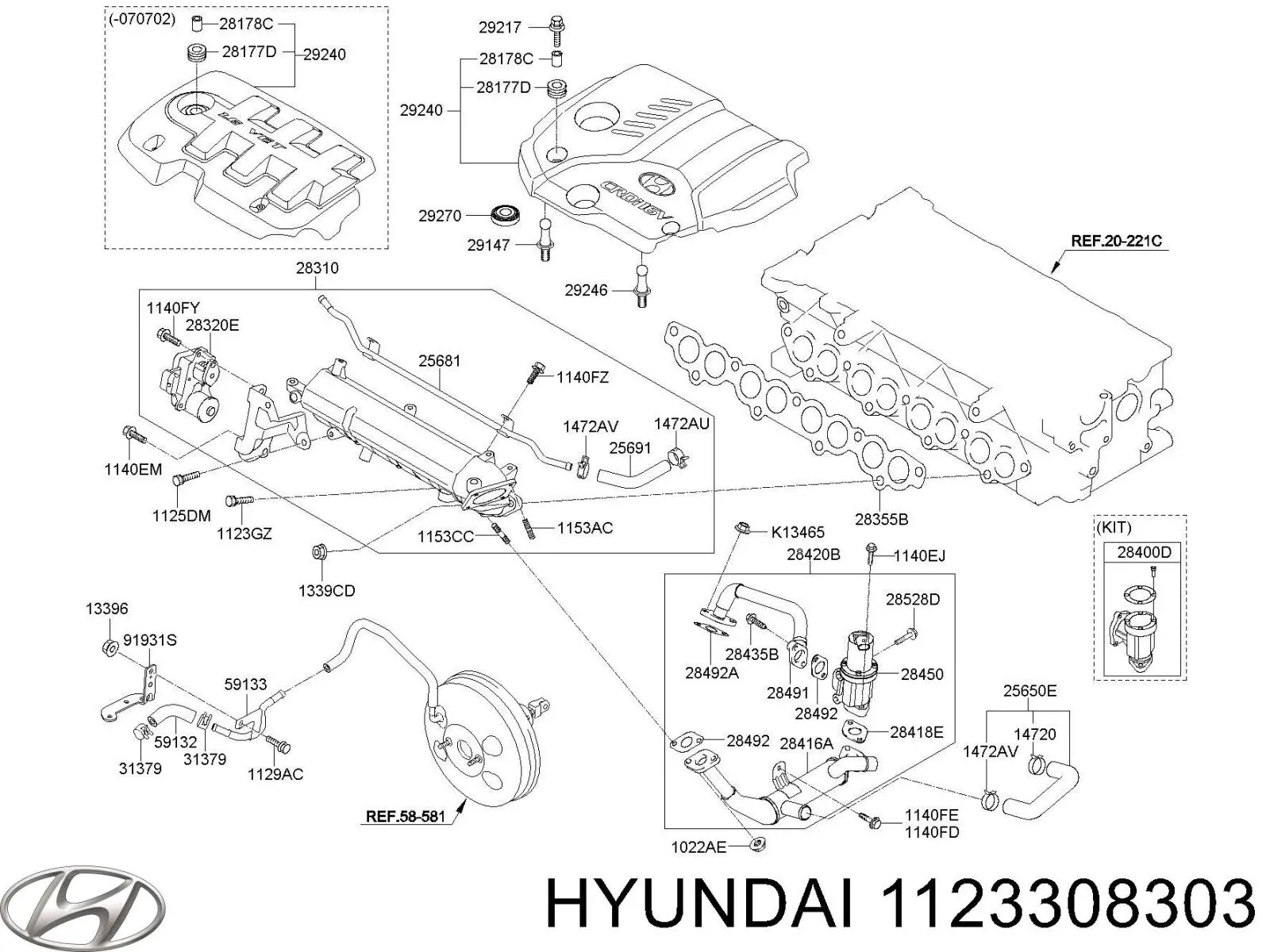  Hyundai/Kia 1123308303 preço, a partir de 207,21 USD