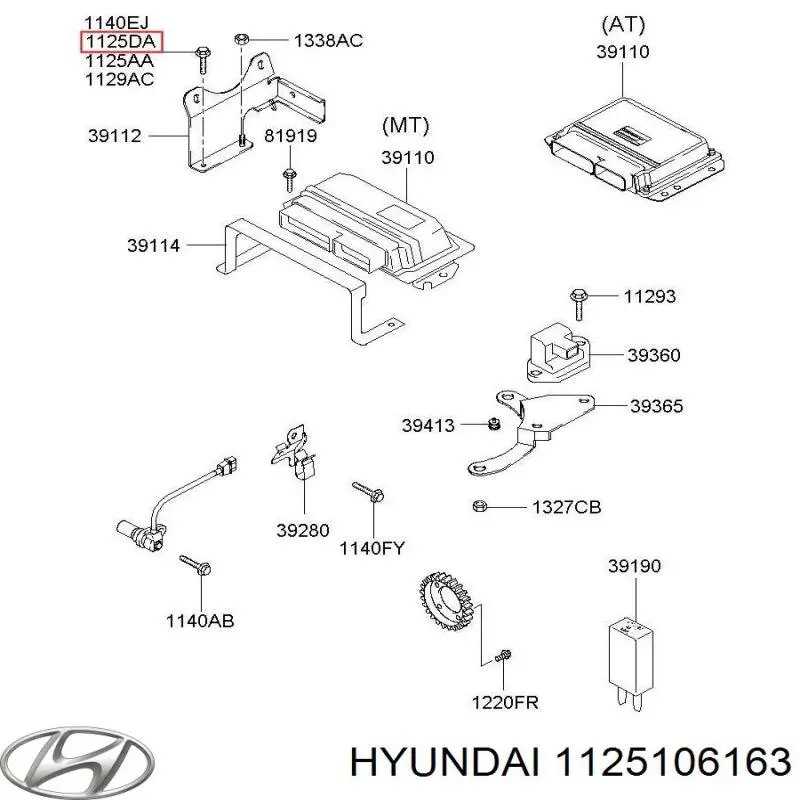  Hyundai/Kia 1125106163 preço, a partir de  USD
