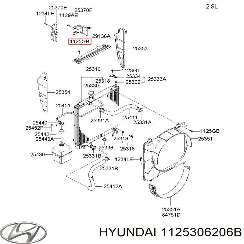  Hyundai/Kia 1125306206B preço, a partir de 2,55 USD