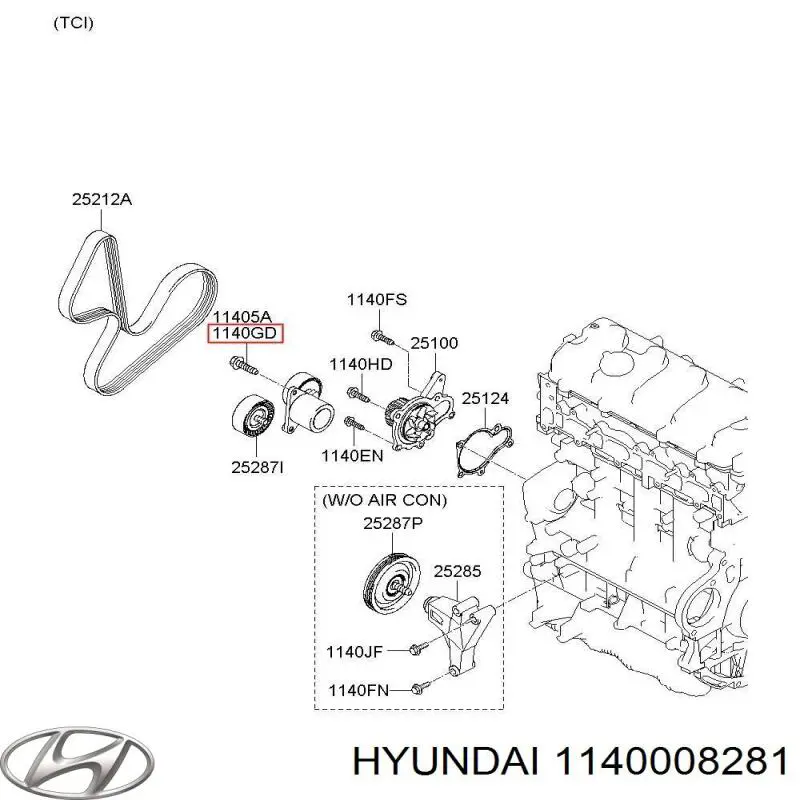  Hyundai/Kia 1140308286K preço, a partir de  