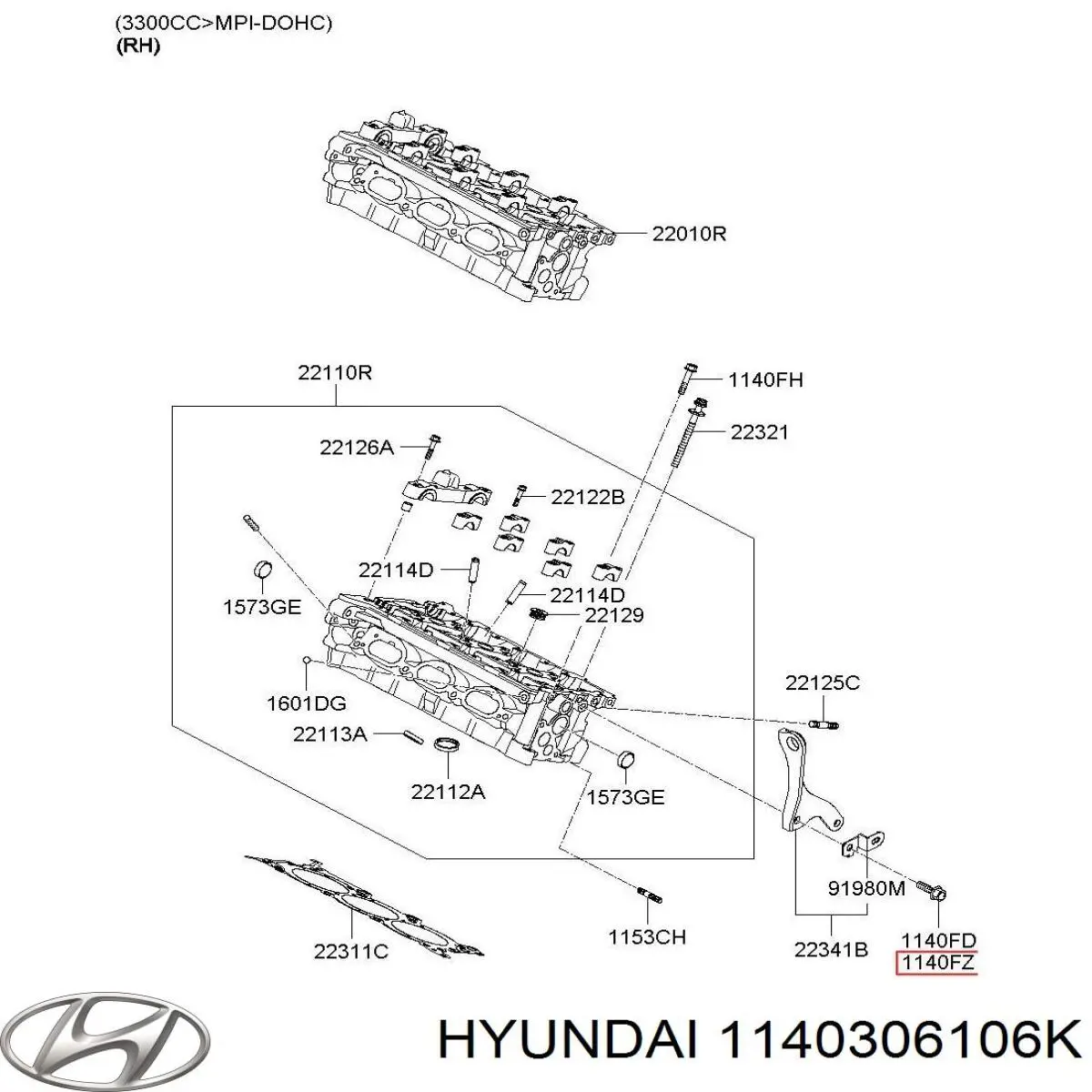  Hyundai/Kia 1140306106K preço, a partir de  USD