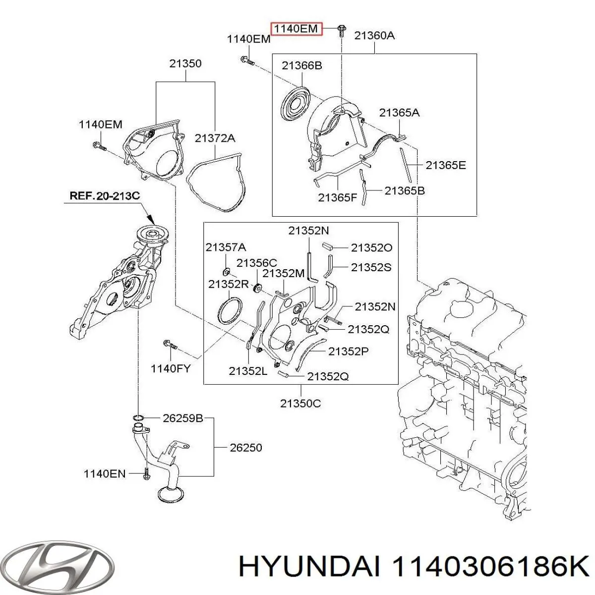 Compre 1140306186K Hyundai/Kia 