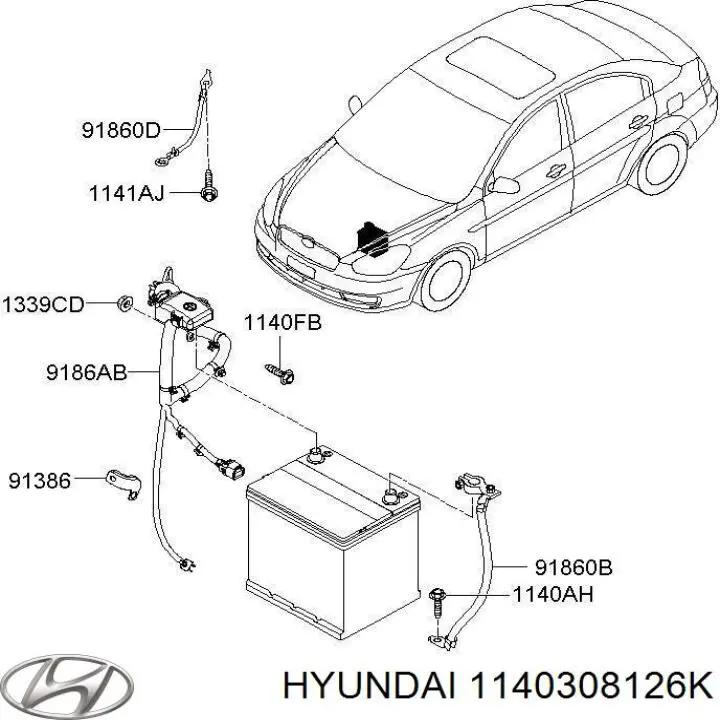  Hyundai/Kia 1140308126K preço, a partir de  
