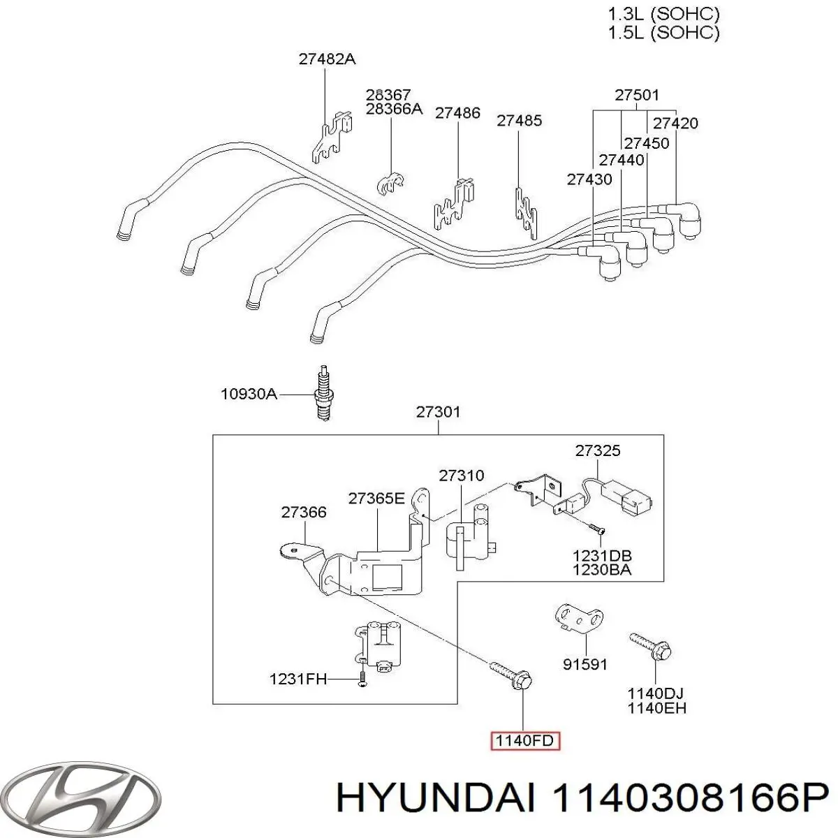  Hyundai/Kia 1140308166P preço, a partir de 2,60 USD