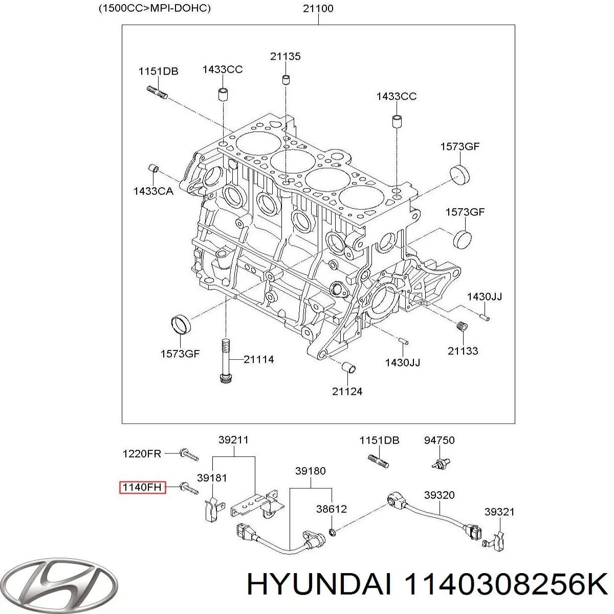  Hyundai/Kia 1140308256K preço, a partir de  