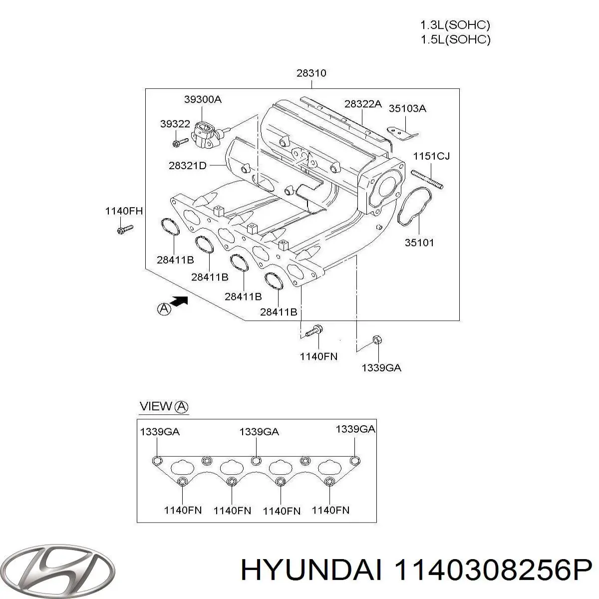  Hyundai/Kia 1140308256P preço, a partir de  