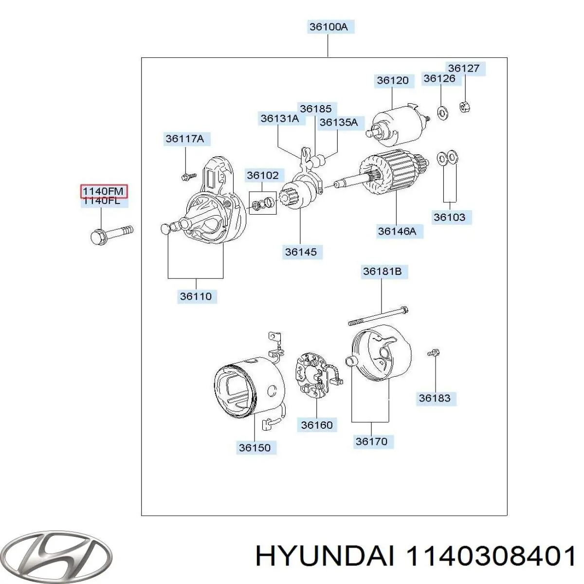  Hyundai/Kia 1140308403 preço, a partir de  USD