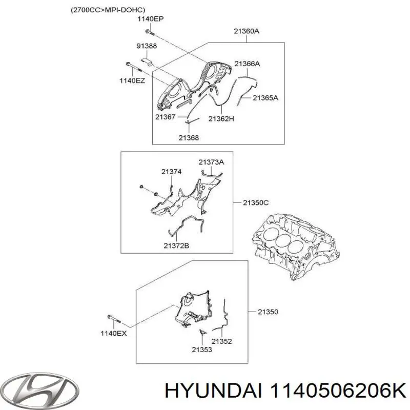  Hyundai/Kia 1140506206K preço, a partir de 1,76 USD