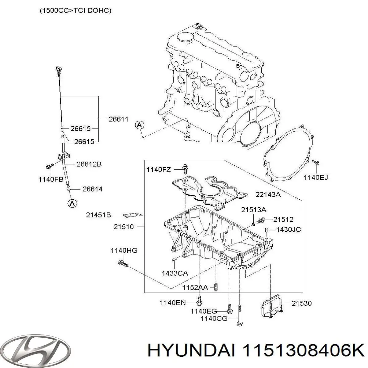  Hyundai/Kia 1151308406K preço, a partir de  