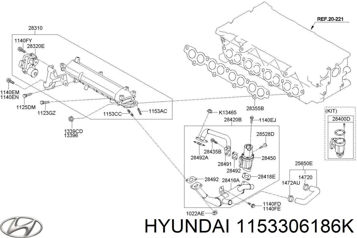  Hyundai/Kia 1153306185 preço, a partir de  