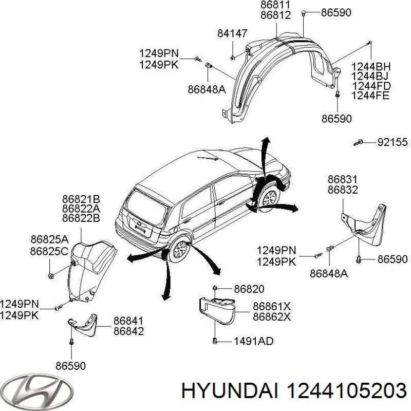  Hyundai/Kia 1244105203 preço, a partir de  