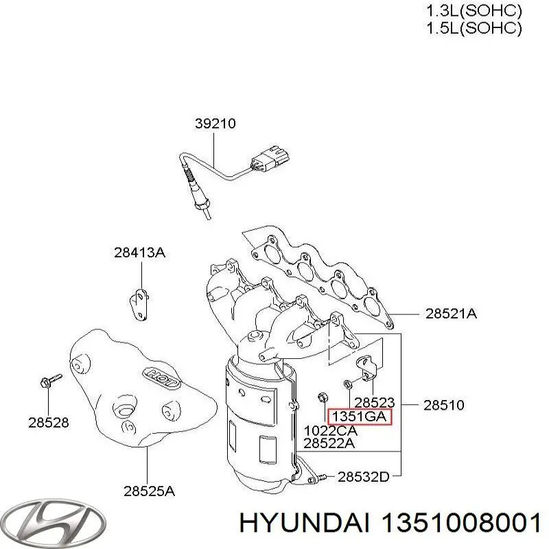  Hyundai/Kia 1351008001 preço, a partir de  