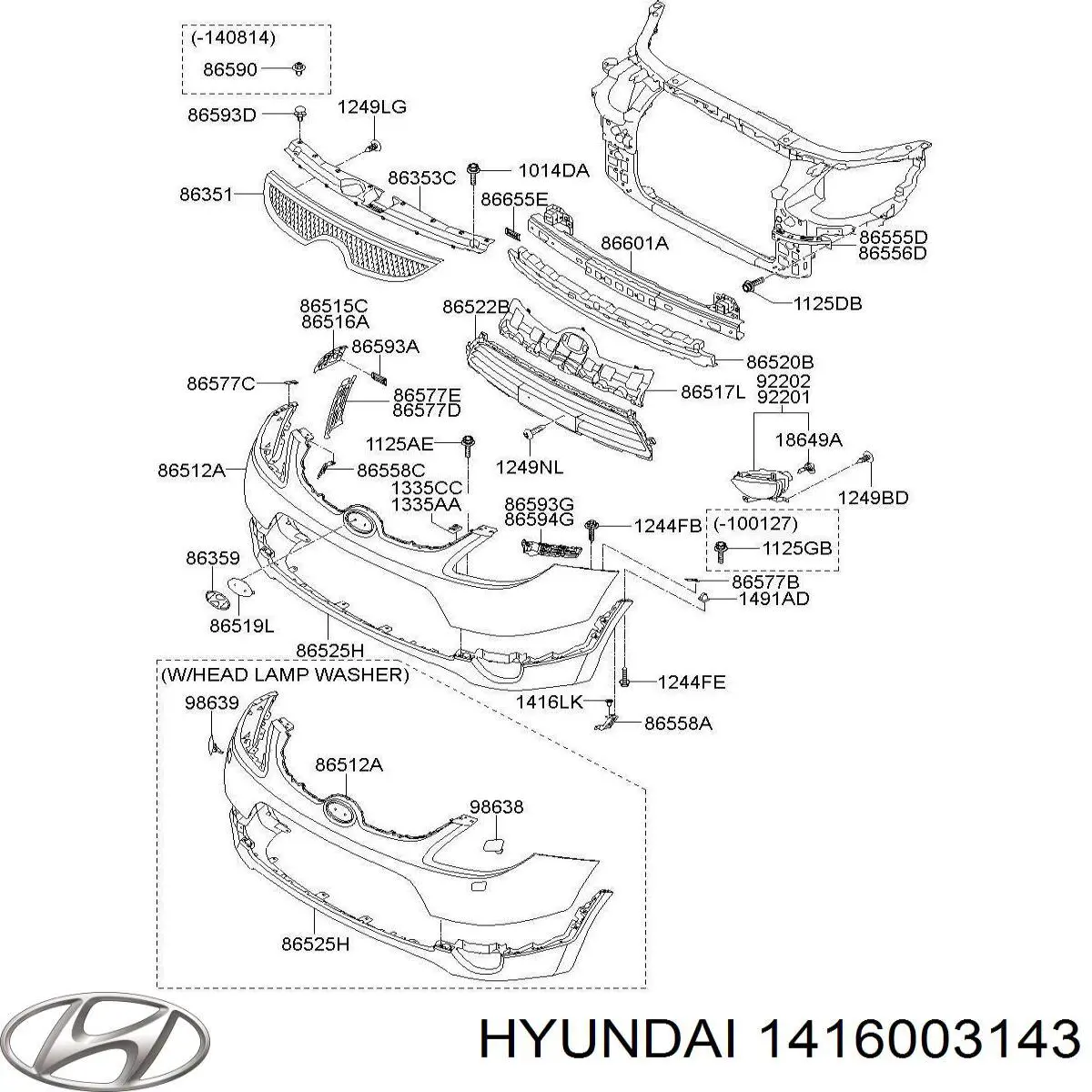  Hyundai/Kia 1416003143 preço, a partir de  