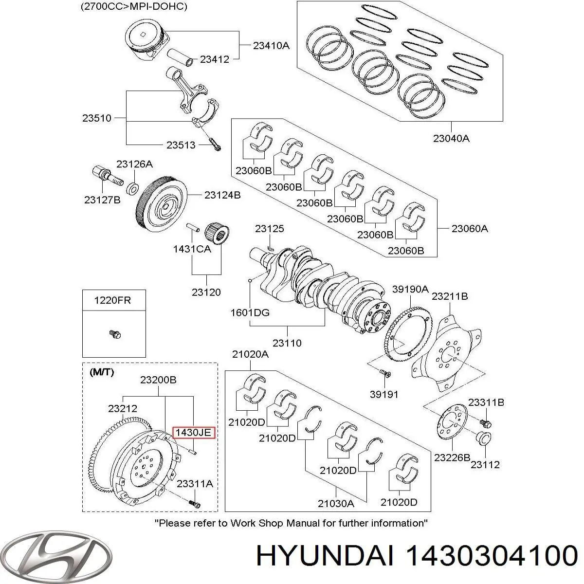  Hyundai/Kia 1430304100 preço, a partir de  