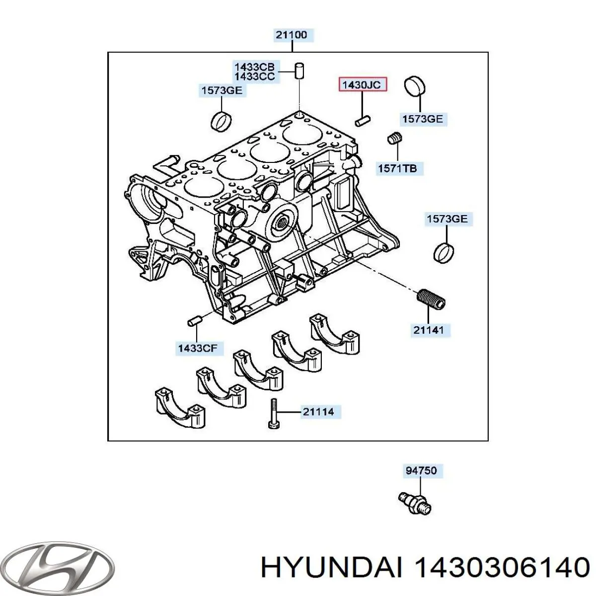 1430306140 Hyundai/Kia Chaveta de cambota