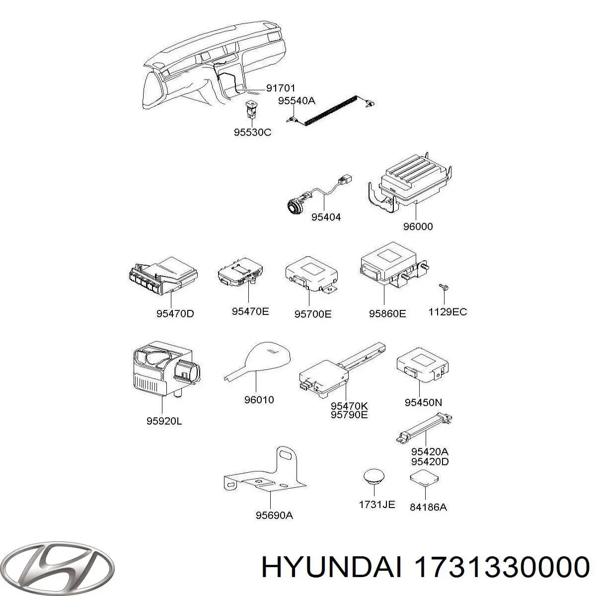 Tampão de fundo de carroçaria Hyundai Sonata IV EU4