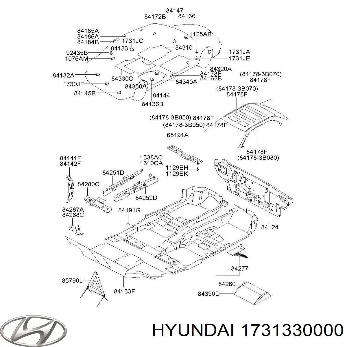 Tampão de fundo de carroçaria Hyundai Sonata IV EU4