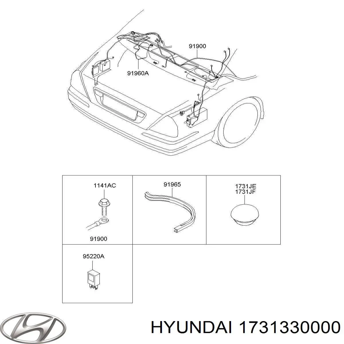  Tampão de fundo de carroçaria Hyundai Sonata IV sedan (EU4) (2001 - 2005) IV