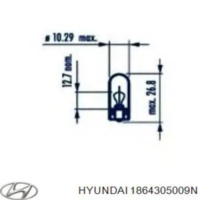 1864305009N Hyundai/Kia Lâmpada de quebra-luz de iluminação de salão/de cabina