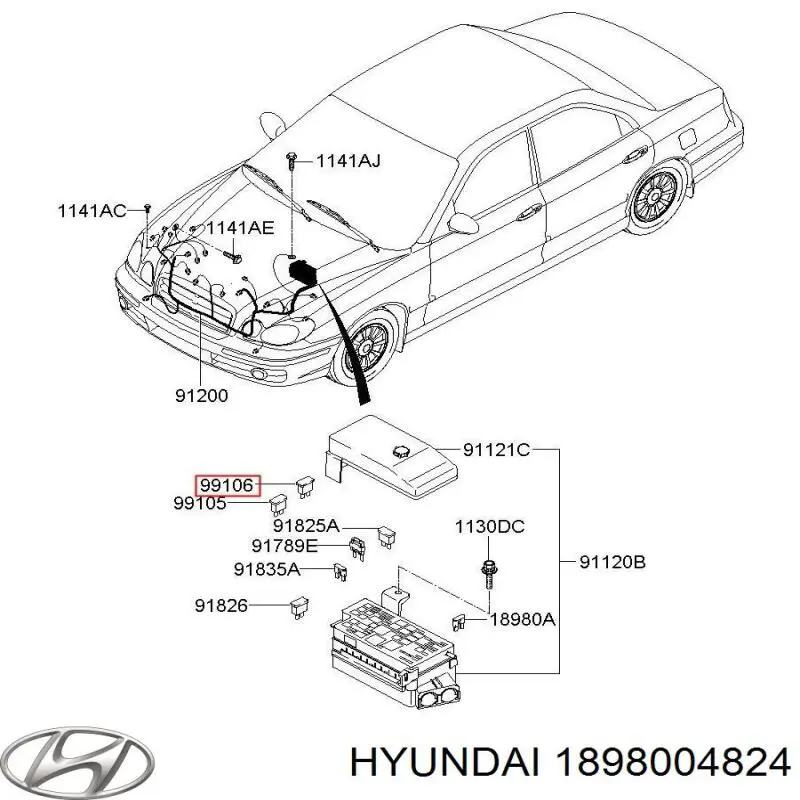 1898004824 Hyundai/Kia Dispositivo de segurança
