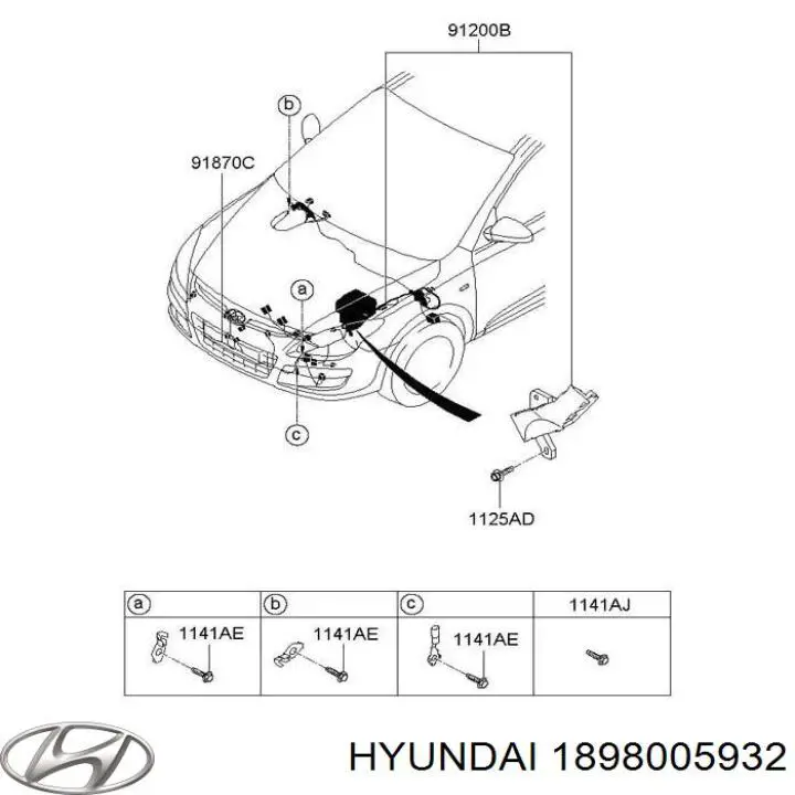 1898005932 Hyundai/Kia Dispositivo de segurança
