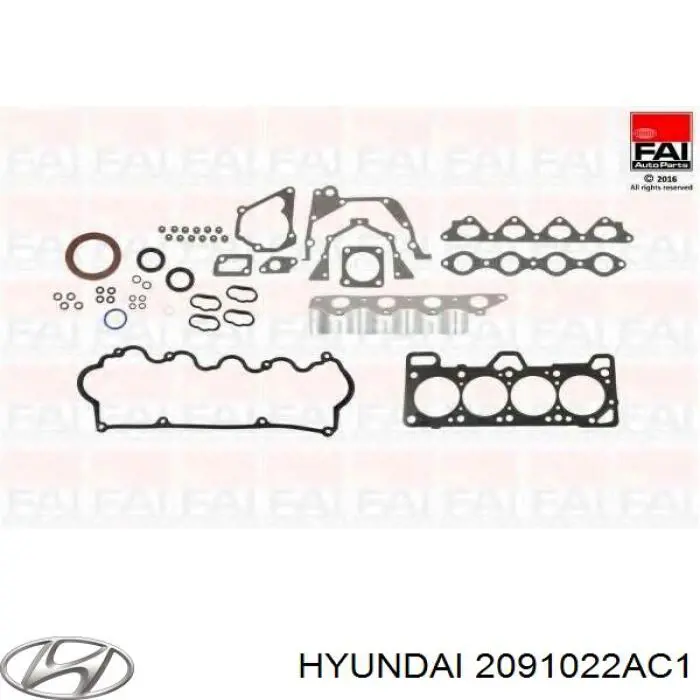 Compre 2091026A00 Hyundai/Kia Kit de vedantes de motor completo
