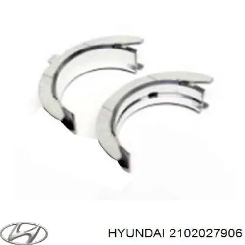 2102027906 Hyundai/Kia Folhas inseridas principais de cambota, kit, 1ª reparação ( + 0,25)