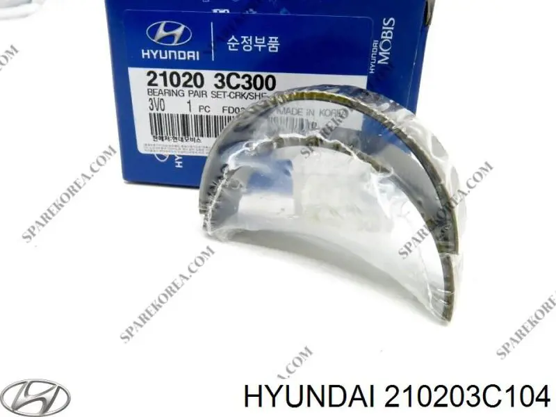 Folhas inseridas principais de cambota, kit, padrão (STD) Hyundai/Kia 210203C104 preço, a partir de 23,28 USD