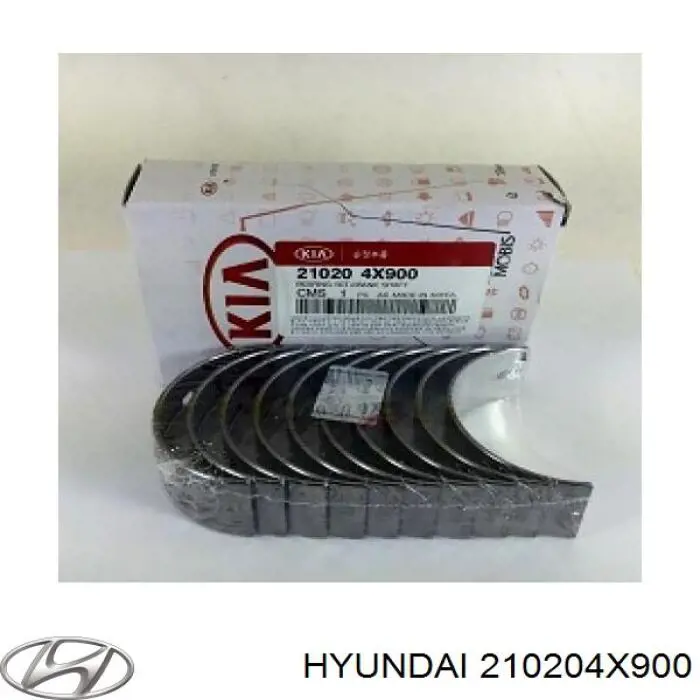 Folhas inseridas principais de cambota, kit, padrão (STD) Hyundai/Kia 210204X910 preço, a partir de 28,23 USD