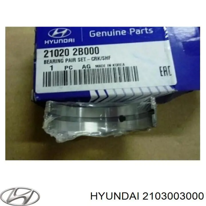 2103003000 Hyundai/Kia Semianel de suporte (de carreira) de cambota, STD, kit