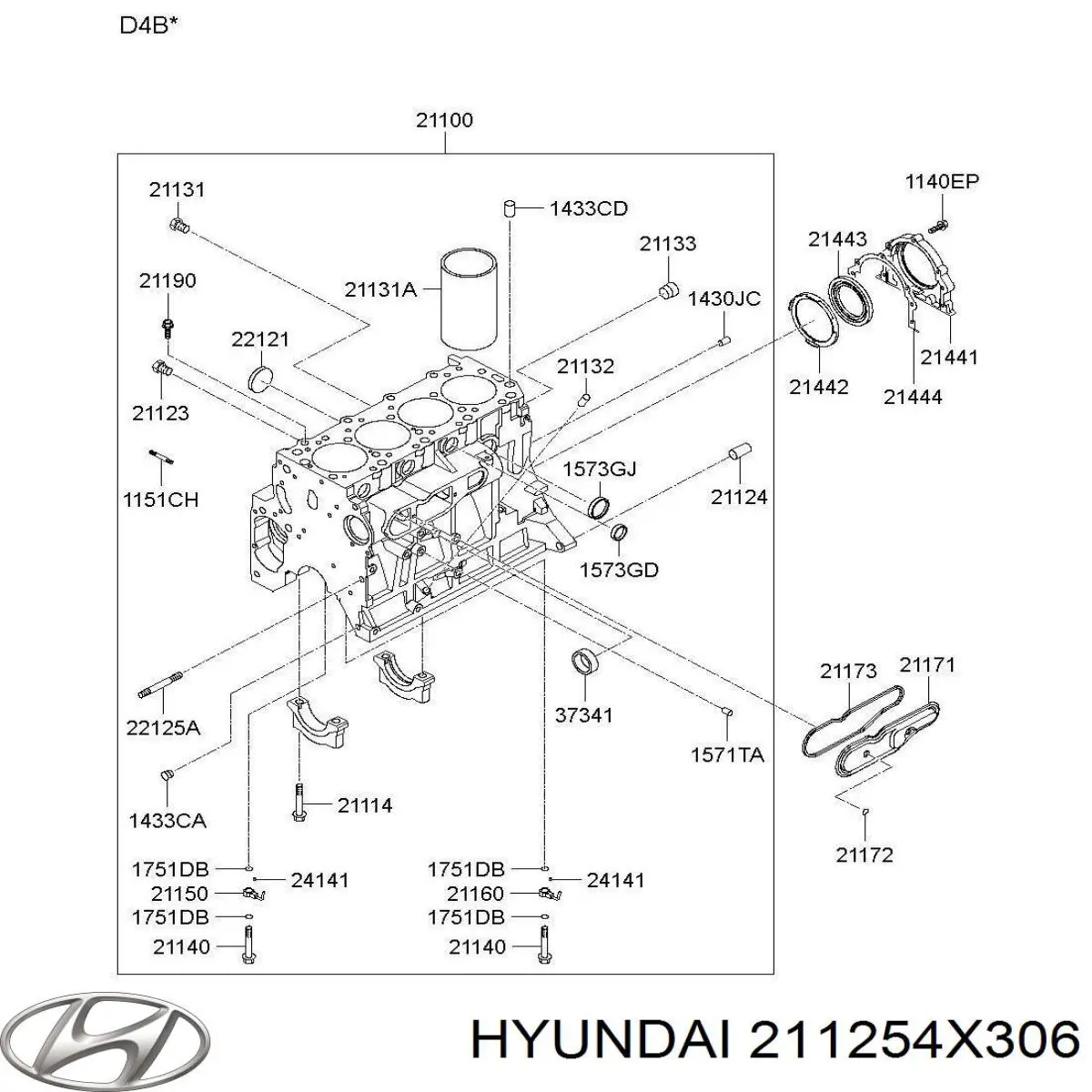 Compre 211254X306 Hyundai/Kia Tampão CBC/do bloco de cilindros
