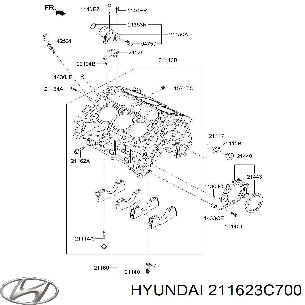 211623C700 Hyundai/Kia Vedante de bomba de vácuo