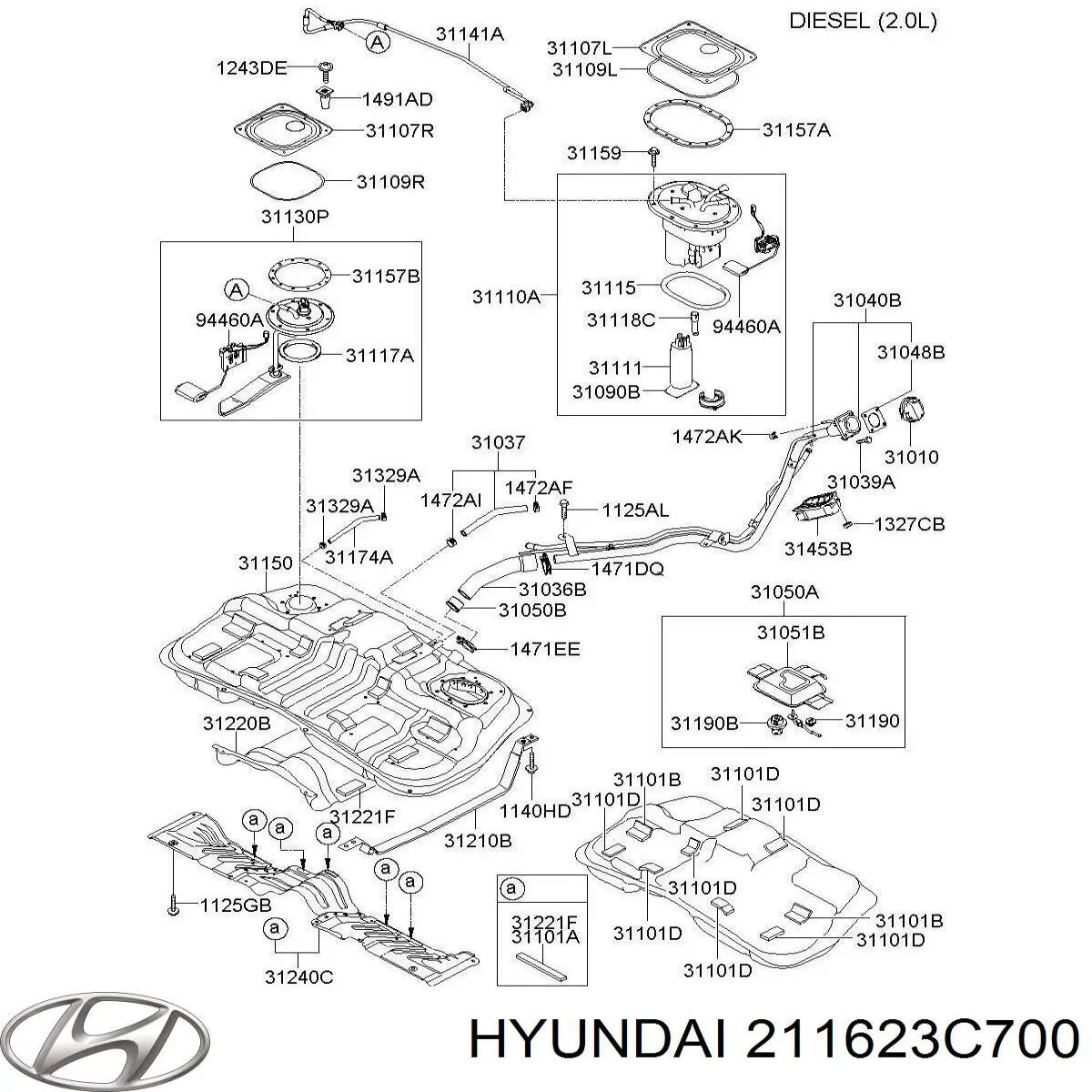 Vedante de bomba de vácuo Hyundai/Kia 211623C700 preço, a partir de 8,65 USD