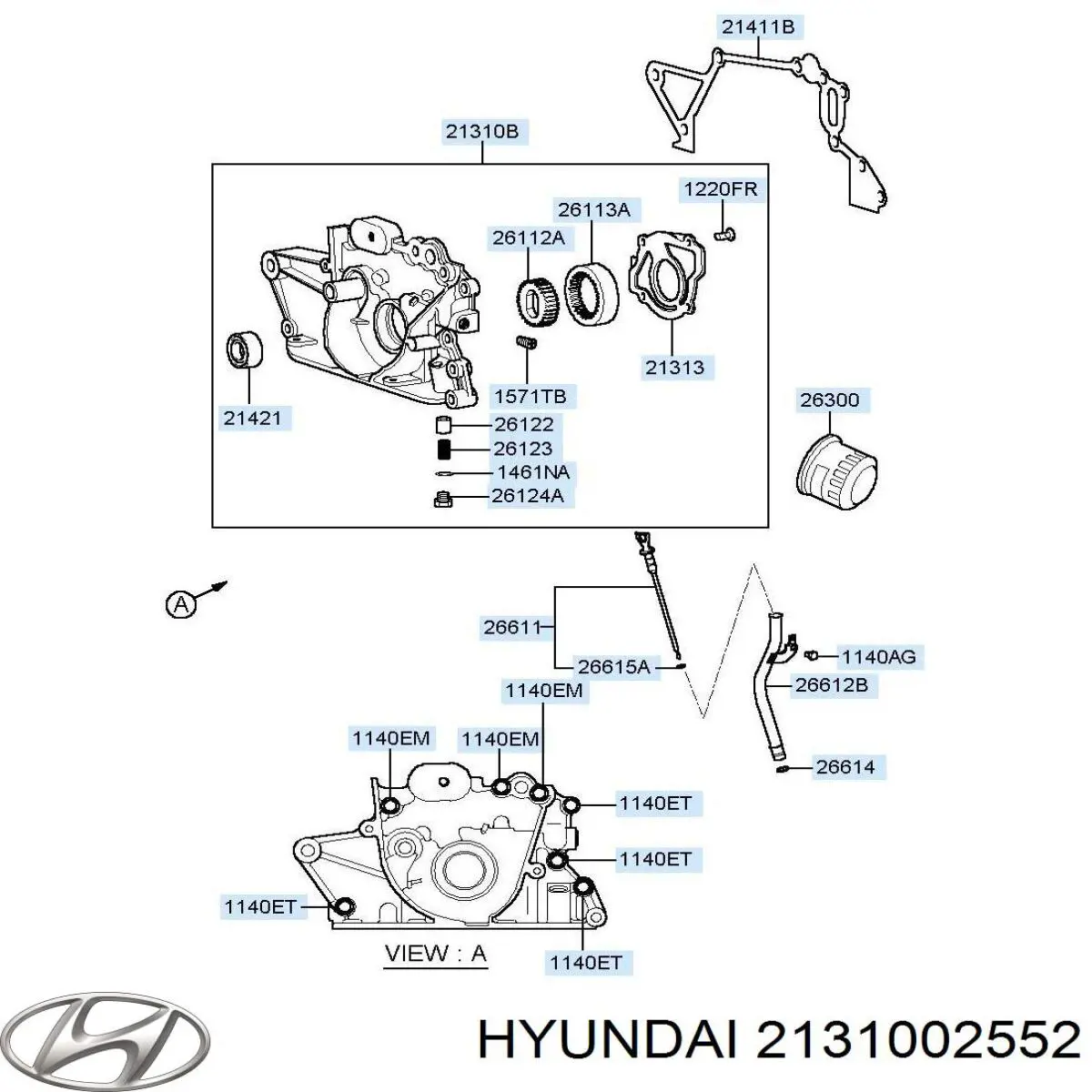 Bomba de óleo Hyundai/Kia 2131002552 preço, a partir de 78,21 USD